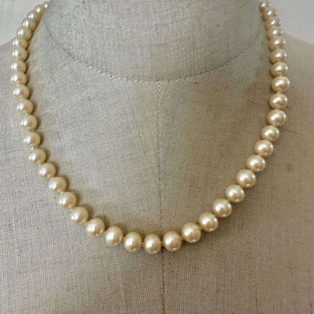 Faux pearl necklace